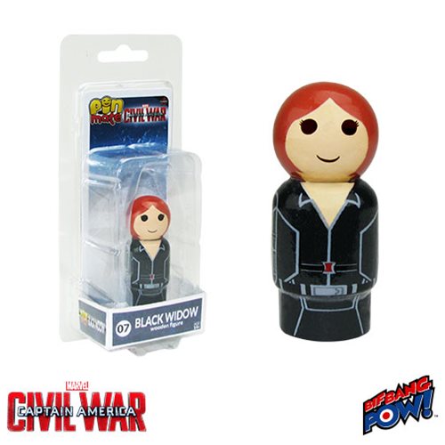 Captain America: Civil War Black Widow Pin Mate Wooden Figure
